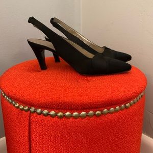 Satin Vintage Kitten Heel